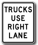 Trucks Use Right Lane